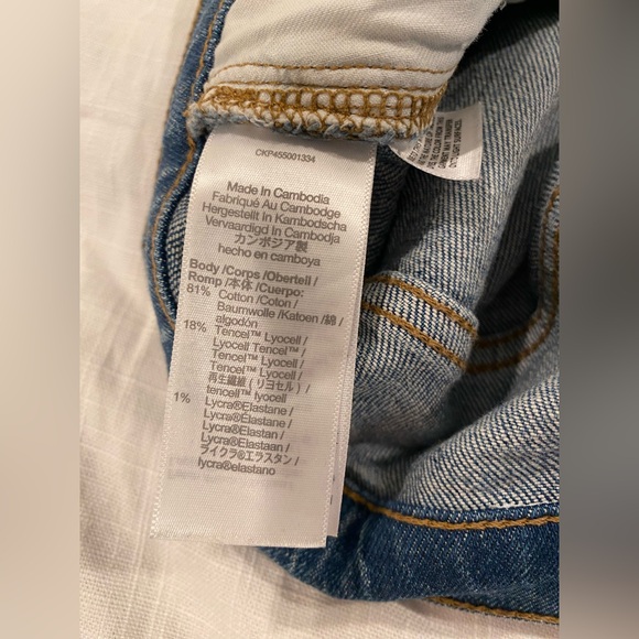 Madewell High Rise Slim Boy Jean in Neal Wash Tencel Denim Edition Size 27 - Picture 13 of 16